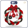 CHRISTMAS WREATH - XMAS / DEERS AND CHRISTMAS TREE - sewing set