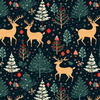 CHRISTMAS FOREST- Single Jersey mit Elastan ITY