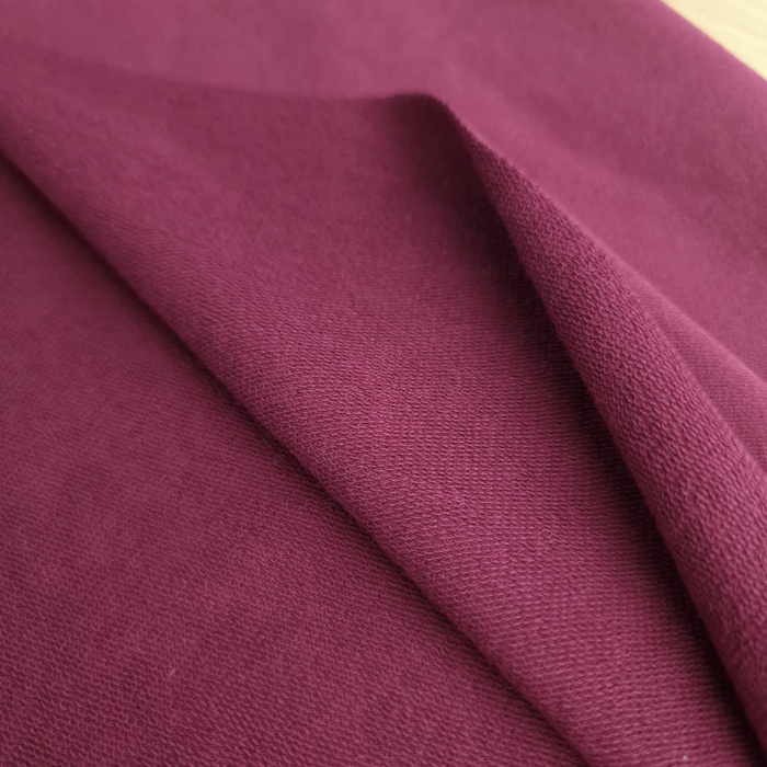 French Terry mit Elasthan - AUBERGINE (D-215)