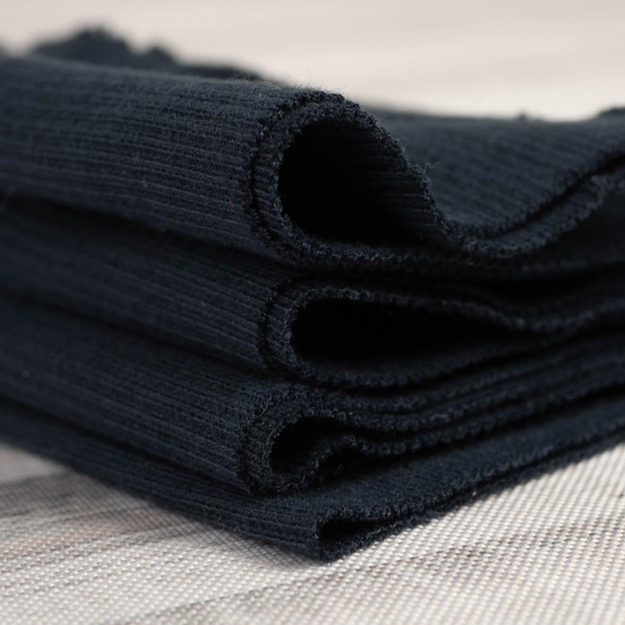 Rib Jersey fabric Unicolour - ANTHRACITE (D-129)