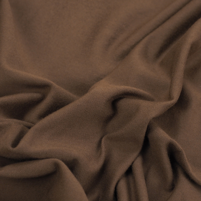 Single Jersey mit Elasthan 210g - MOKKA BROWN (D-234)