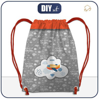 GYM BAG - PLANES pat. 2 / white (ADVENTURE BEGINS) - small