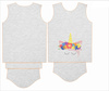 KID’S T-SHIRT- UNICORN / flowers - melange light grey-  single jersey