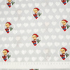 LITTLE RED RIDING HOOD HEARTS / light grey - Cotton woven fabric