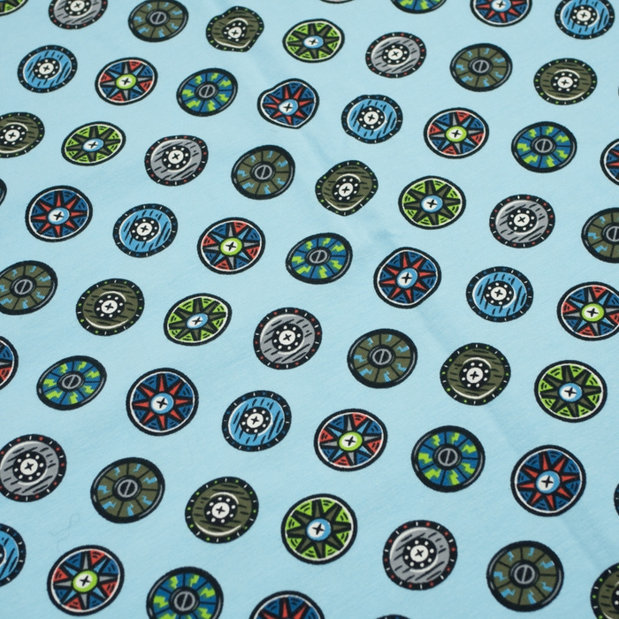 TARCZE (WIKINGOWIE) / błękitny - Single Jersey TE210