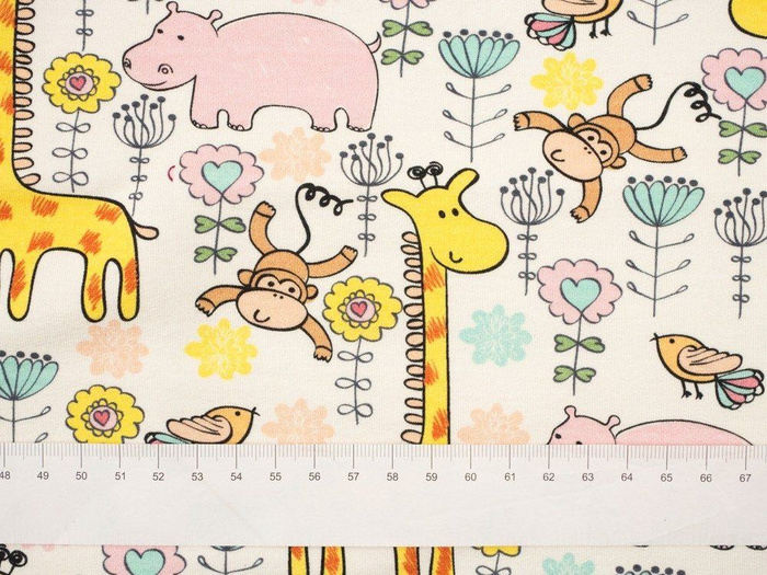 BUNTES SAFARI - French Terry mit Elasthan