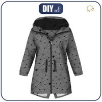PARKA DZIECIĘCA (ARIEL) - PAJĘCZYNA  / eko melanż - softshell (110/116)