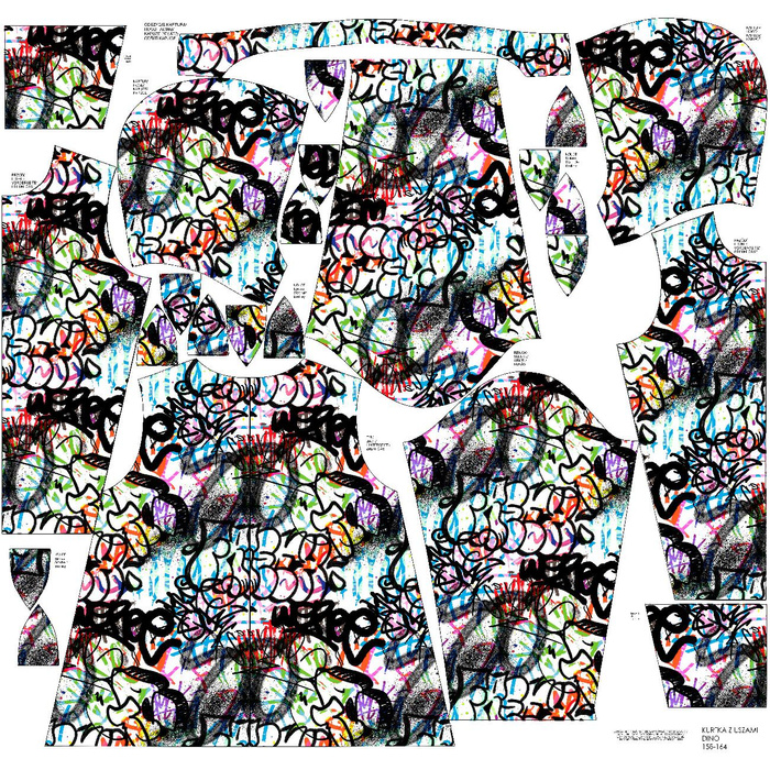 KIDS JACKET DINO (ZOE) - STREET ART PAT. 4 - sewing set (98/104)