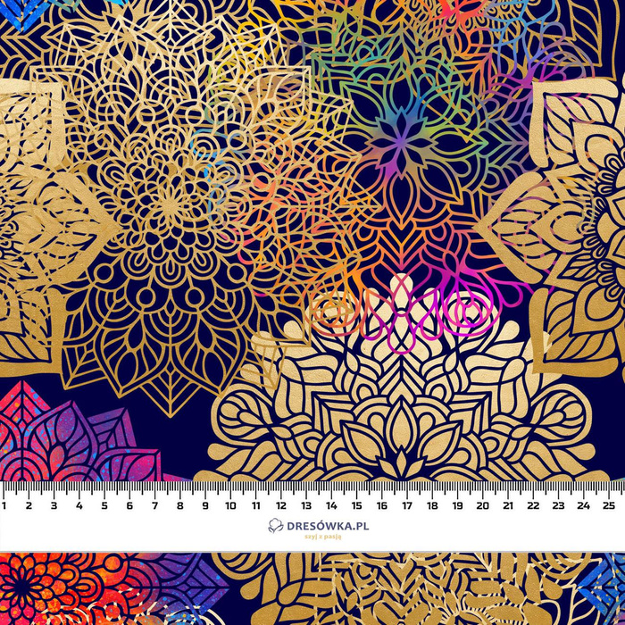 MANDALA pat. 2 - viscose woven fabric