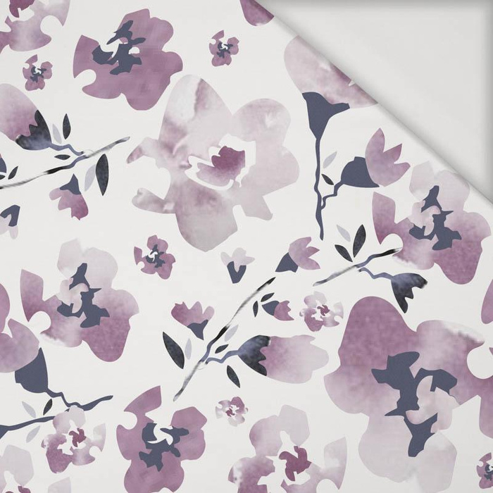 WATER-COLOR FLOWERS pat. 1 (purple) - Viscose jersey