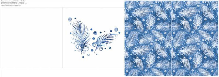 DECORATIVE PILOWS - FEATHERS (CLASSIC BLUE)