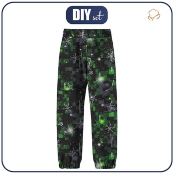 SOFTSHELL-HOSE (YETI) - WINTER PIXEL M.2 - Nähset (86/92)