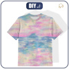 T-SHIRT DZIECIĘCY - TĘCZOWY OCEAN wz. 5 - single jersey (140/146)