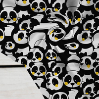 100CM PANDAS / yellow - Crepe