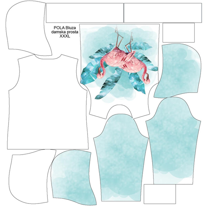 CLASSIC DAMEN HOODIE (POLA) - FLAMINGOS Ms. 2 - Sommersweat