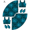 KLEID "ISABELLE" - SPITZEN SCHMETTERLINGE / blau - Nähset L