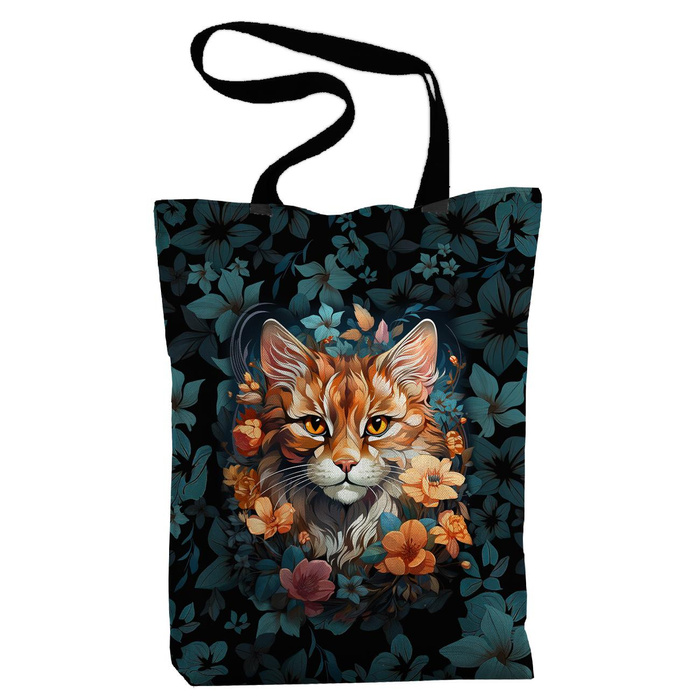 SHOPPER BAG - Animals mandala wz.12 - Waterproof woven fabric - sewing set