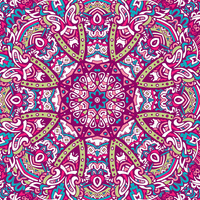 COLORFUL MANDALA pat. 3 - Cotton woven fabric