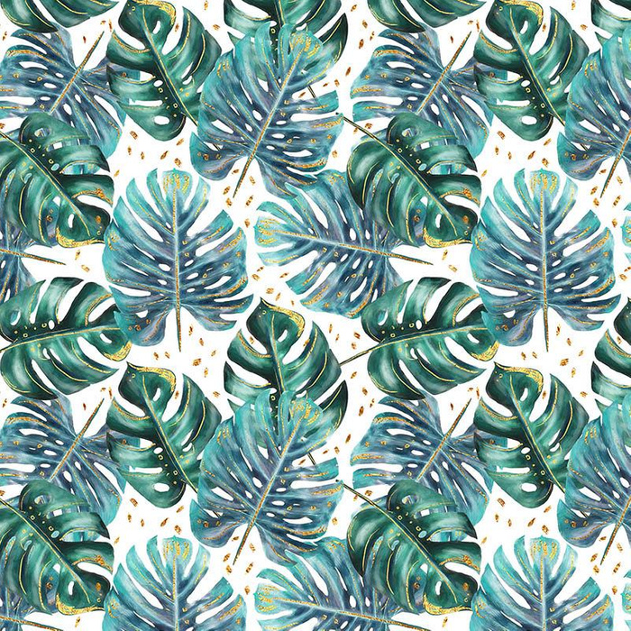 MONSTERA vz. 4 / bílý - SLUB WEAVE