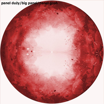 KLEKSY (czerwony) - duży panel na spódnicę z koła