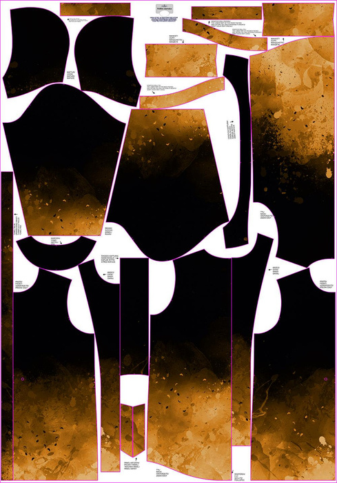 WOMEN'S PARKA (ANNA) - SPECKS (gold) / black - softshell XXL