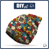 "Beanie" cap - RETRO COMICS PAT.1 / Choice of sizes