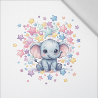 CUTE ELEPHANT - panel (60cm x 50cm)  Cotton woven fabric