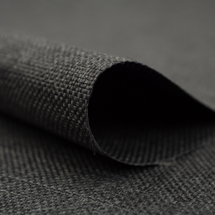 Waterproof woven fabric linen imitation - DARK GREY 