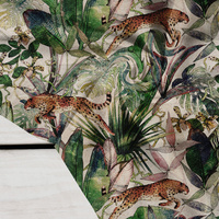 CHEETAH / leaves - Crepe