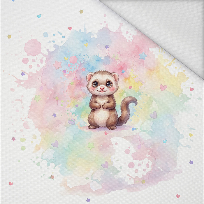 CUTE FERRET - panel (60cm x 50cm) Waterproof woven fabric