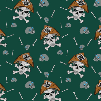 PIRATE SKULLS / BOTTLED GREEN (SCARY HALLOWEEN)