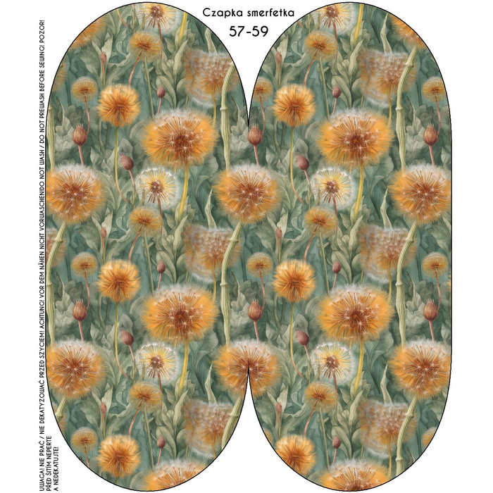 "Beanie" Mütze - WATERCOLOR DANDELION M. 3 54-56