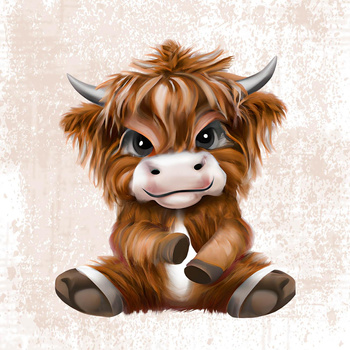BABY BULL - PANEL (60cm x 50cm) Hydrofobowa dzianina drapana