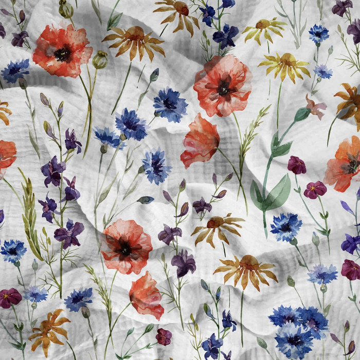 FIELD FLOWERS - Cotton muslin