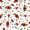 UMBRELLAS AND MUSHROOMS / white (RED PANDA’S AUTUMN) - light brushed knitwear