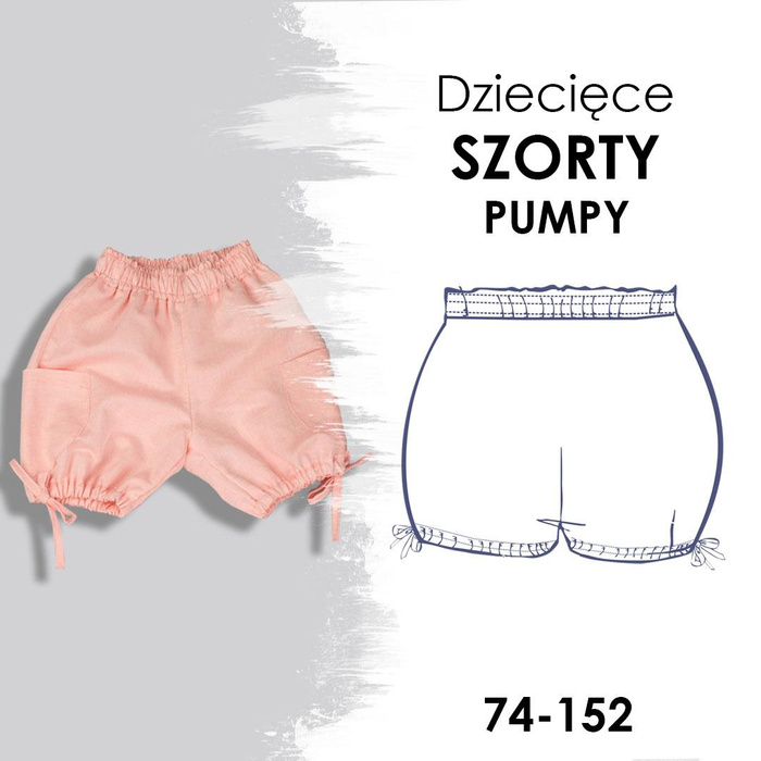 PAPER SEWING PATTERN - KID`S PUMPY SHORTS