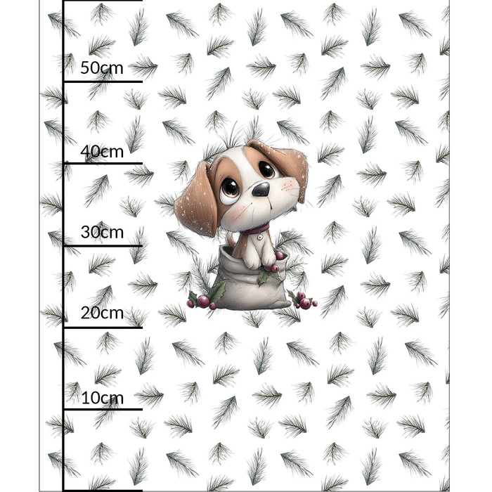 WINTER ANIMALS wz.20 - panel (60cm x 50cm)  Cotton woven fabric