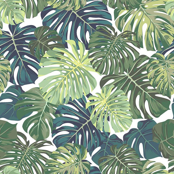 MONSTERA 2.0 / pastel - Cotton woven fabric