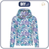 CLASSIC WOMEN’S HOODIE (POLA) - FROZEN GARDEN - looped knit fabric - XL