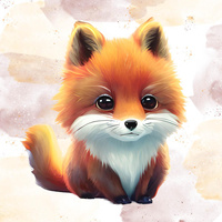 BABY FOX - PANEL (75cm x 80cm) dzianina drapana z elastanem ITY