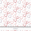 HEARTS (CONTOUR) / white (VALENTINE'S HEARTS) - single jersey with elastane 