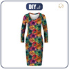 PENCIL DRESS (ALISA) -  FLOWERS pat.46 - sewing set