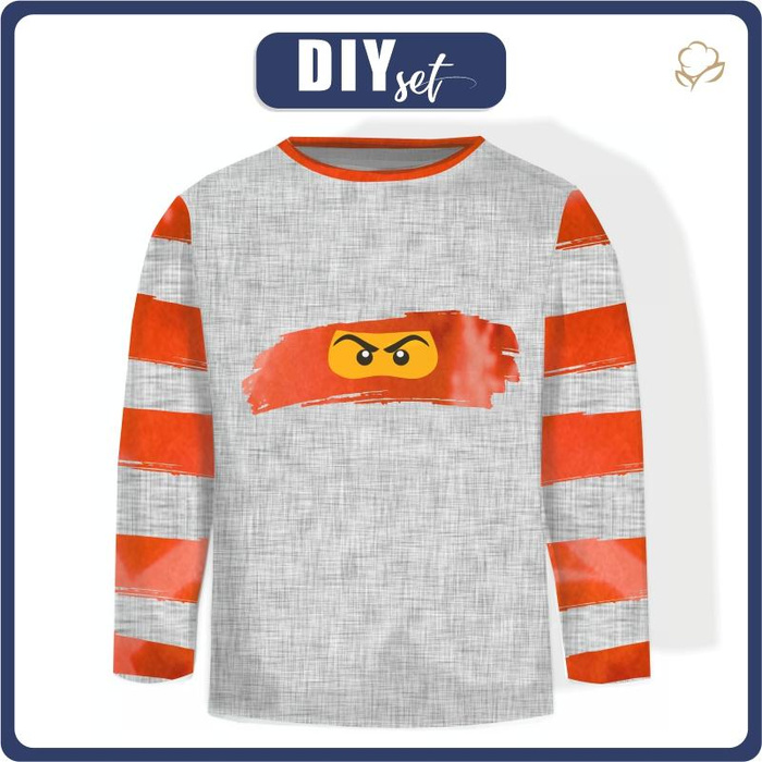 LONGSLEEVE - RED NINJA pat. 2 - sewing set