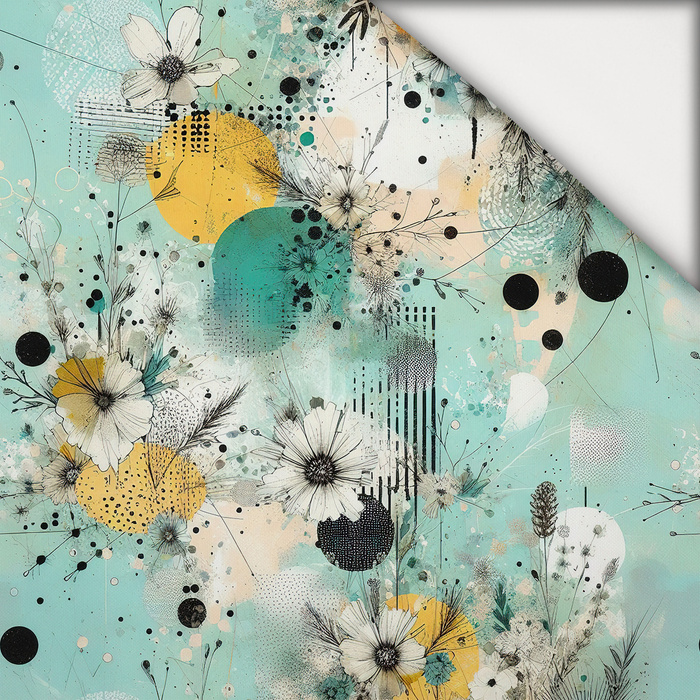 FLORAL REVERIE WZ. 7 - lekka dzianina drapana