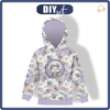 KID'S HOODIE (ALEX) - SPACE CUTIES pat. 10 (CUTIES IN THE SPACE) - looped knit fabric (86/92)