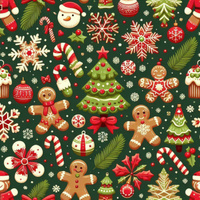 HAPPY CHRISTMAS WZ. 9 - Hydrofobowa dzianina drapana