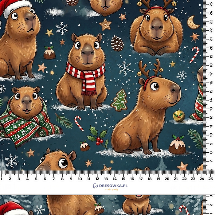 CHRISTMAS CAPYBARA - Viscose jersey