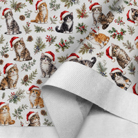 CHRISTMAS PETS WZ. 1 - Cotton drill