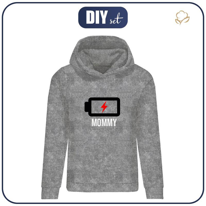 CLASSIC DAMEN HOODIE (POLA) - BATTERIE - Sommersweat - XL