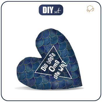 OZDOBNÝ POLŠTÁŘ SRDCE - Die beste Oma der Welt / ŠUPINY